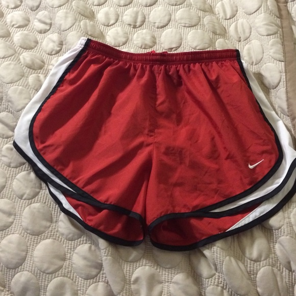 Red Nike shorts