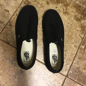 Black slip on vans men's size 14