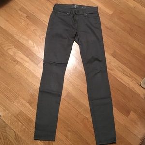 Charcoal grey skinny jeans by 7for all mankind