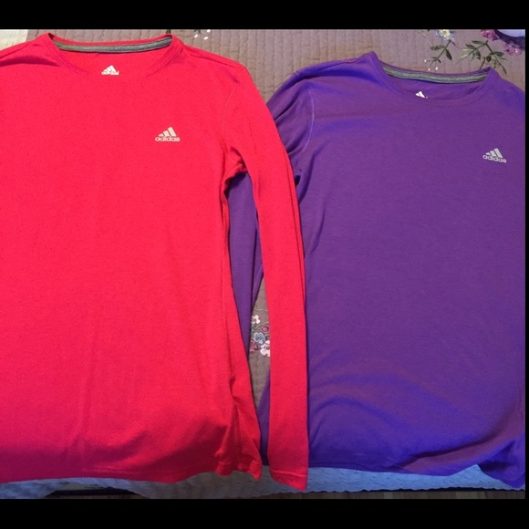 Two Adidas Long Sleeve Shirts