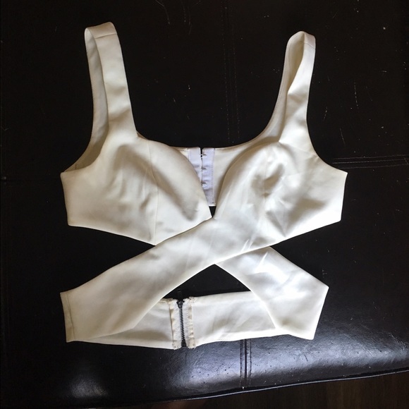LF crop top open back and sides
