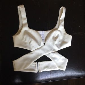 LF crop top open back and sides