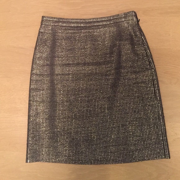 Hugo boss metallic pencil skirt.