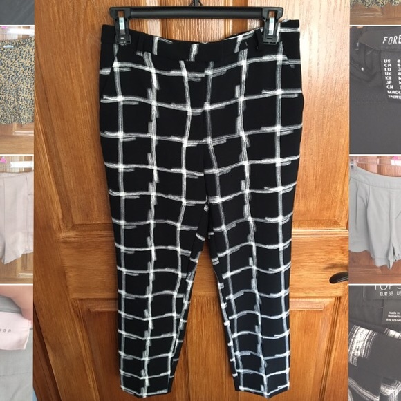 Topshop Grid Print Pants