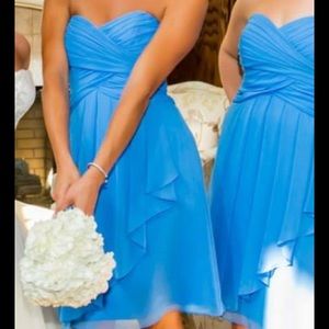 Short Chiffon Dress with Front Cascade