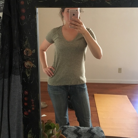 Madewell | Hi Line Grey/Camel Tee