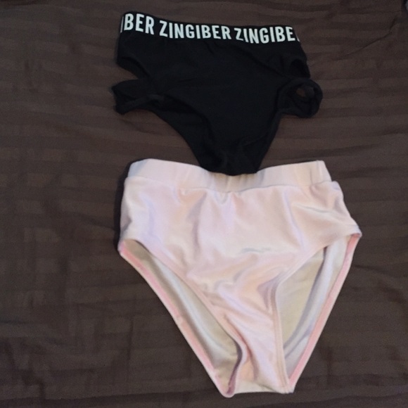 2 high waisted bikini bottoms