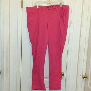 TRIPP NYC 20 HOT PINK SKINNY TWILL PANTS JEANS