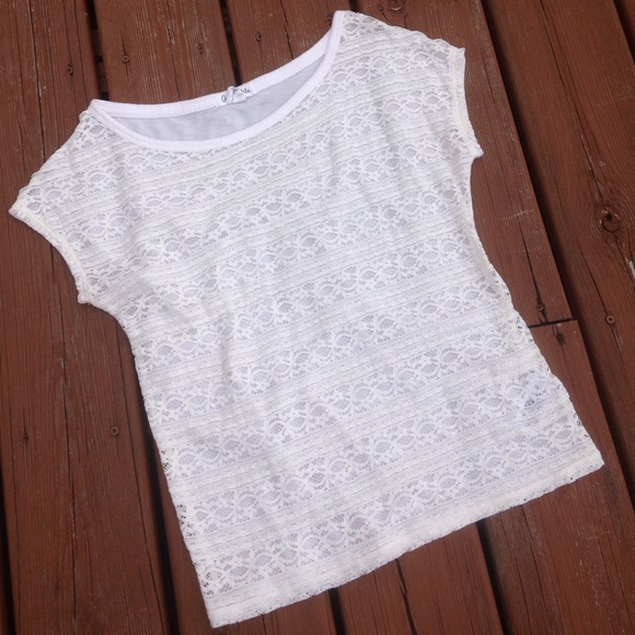 Ivory lace shirt