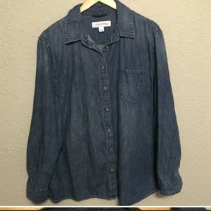 Women's demin button down
