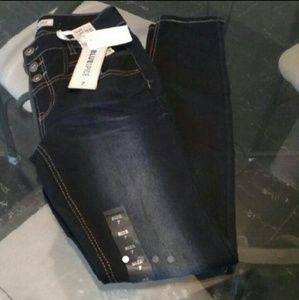 Dark blue skinny jeans high waist
