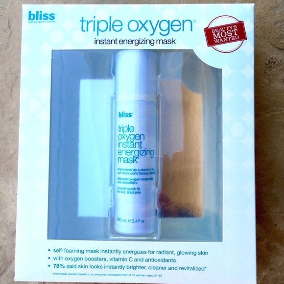 New, Bliss triple oxygen instant energizing mask.