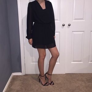 sheer black mini dress