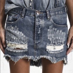 One Teaspon Denim Skirt