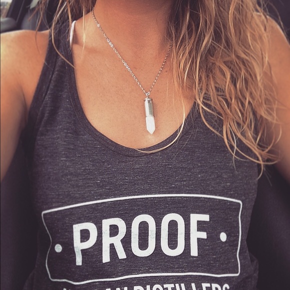 Bullet Crystal Pendant Necklace