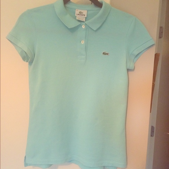 Turquoise Lacoste short-sleeved polo