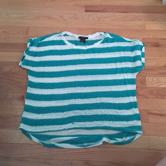 Teal shorts sleeve sweater