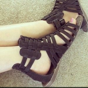 Blowfish suede gladiator sandals