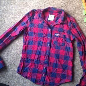 Red, plaid Hollister shirt