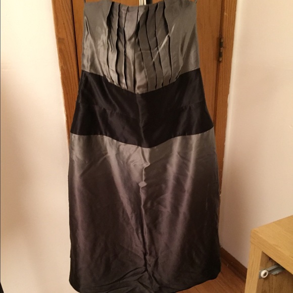 White House black market -Strapless satin dress
