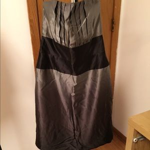 White House black market -Strapless satin dress