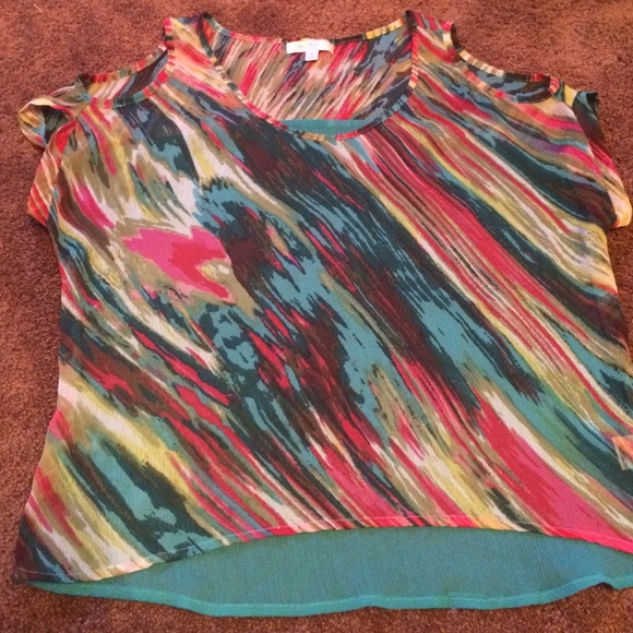 Beautifully Printed Chiffon SS Top