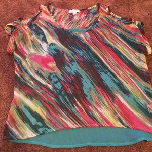 Beautifully Printed Chiffon SS Top