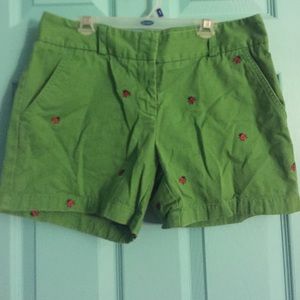 J. Crew city fit ladybug shorts