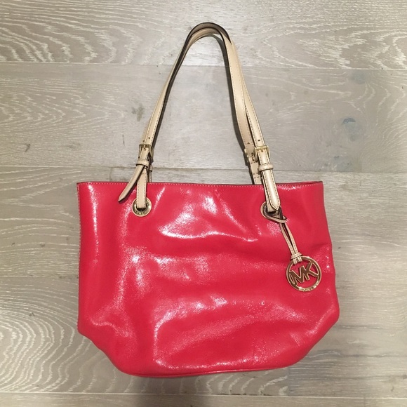 Red Michael Kors purse