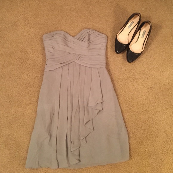 David's bridal grey bridesmaid dress