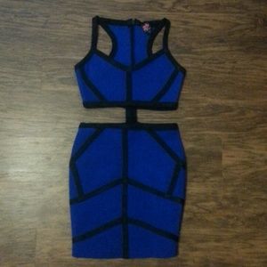 Cobalt blue Bandaged Dress