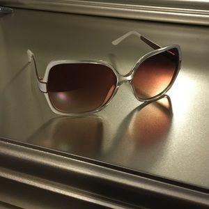 White and gold sunglasses