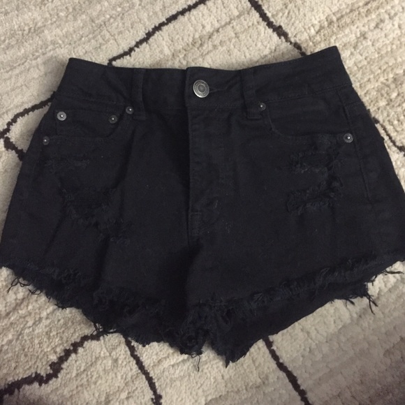 American Eagle Outfitters Pants - Black Distressed American Eagle Denim Shorts