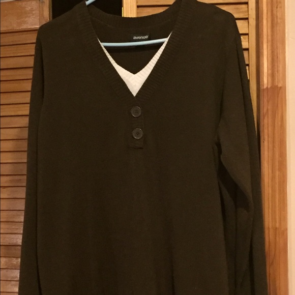 Avenue brown and beige pullover sweater - Picture 1 of 1