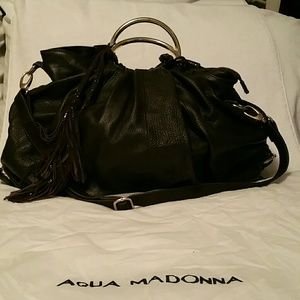 Brown Aqua Madonna Hobo
