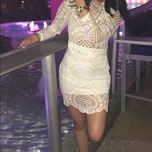 White crochet dress