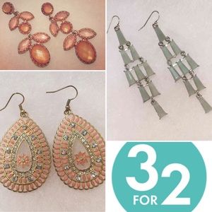 3 Pairs of Statement Earrings!