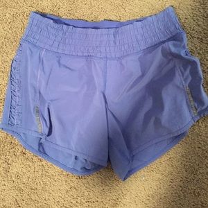Lululemon light blue running shorts size 4