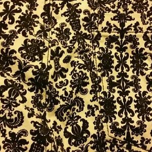 TAN BLACK DAMASK 20 SKINNY JEANS PANTS PLUS SIZE