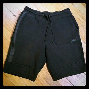 black nike sweat shorts