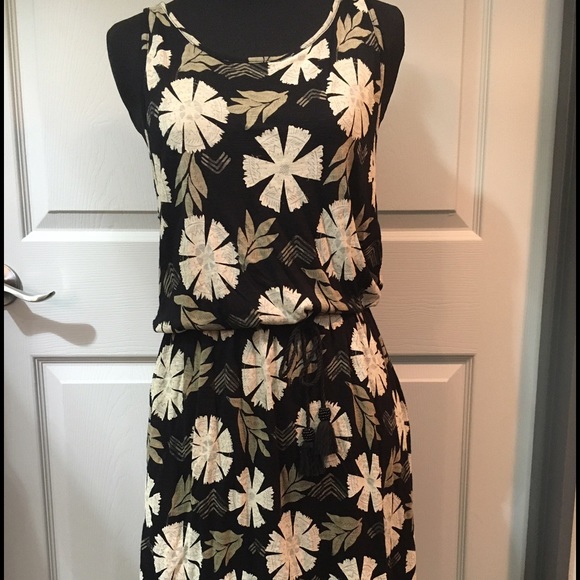 LUCKY BRAND Black Floral Dress