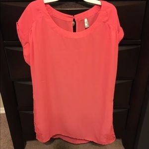 Coral blouse