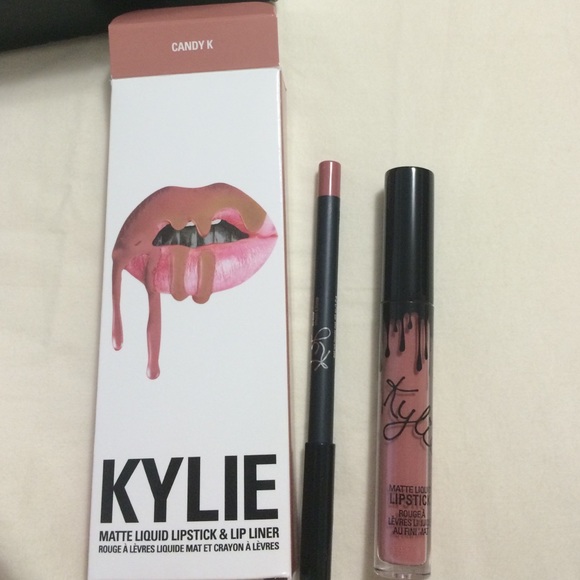 Kylie Matte Liquid Lipstick and Liner in Candy K