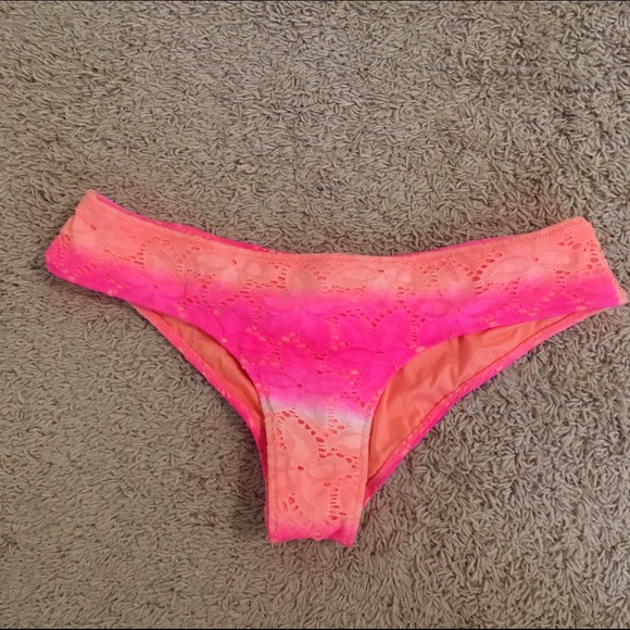 VS pink and melon swim bottoms, size Medium