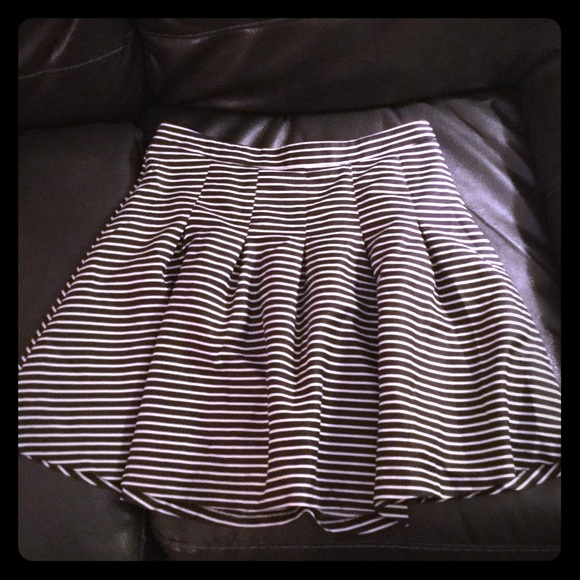 The Limited Black and white striped skirt
