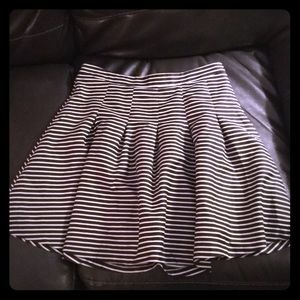 The Limited Black and white striped skirt