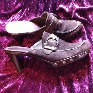 Stuart Weitzman size 8 1/2 Dark Brown Clogs