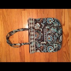 Vera Bradley Java Blue Villager Shoulder Bag