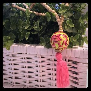 Highstrung Tassle Necklace with Hand Painted Bead