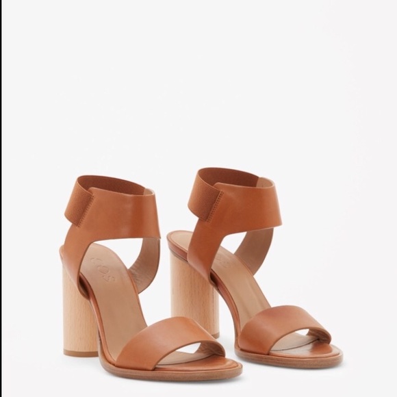 COS brown leather heels size 39